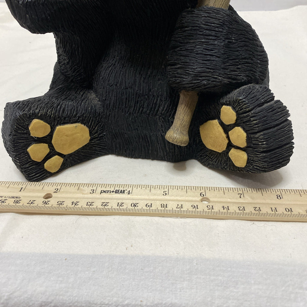 BLACK BEAR Heavy BASEBALL PLAYER With Ball Bat Cap BANK
