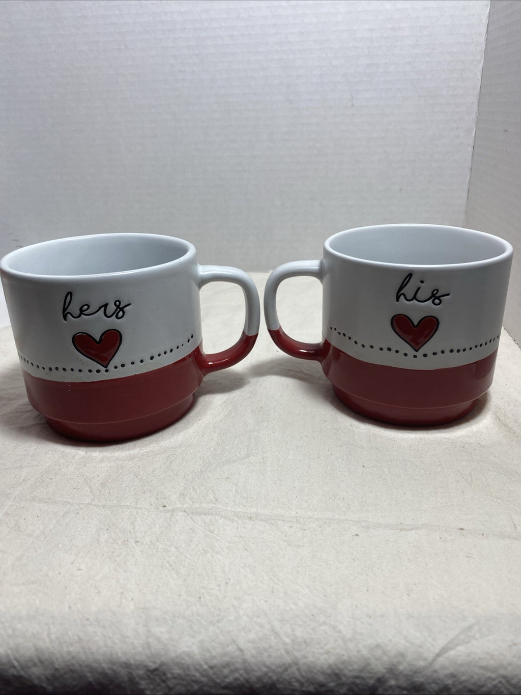 Belle Maison His And Hers Mugs Red Hearts Love Valentine