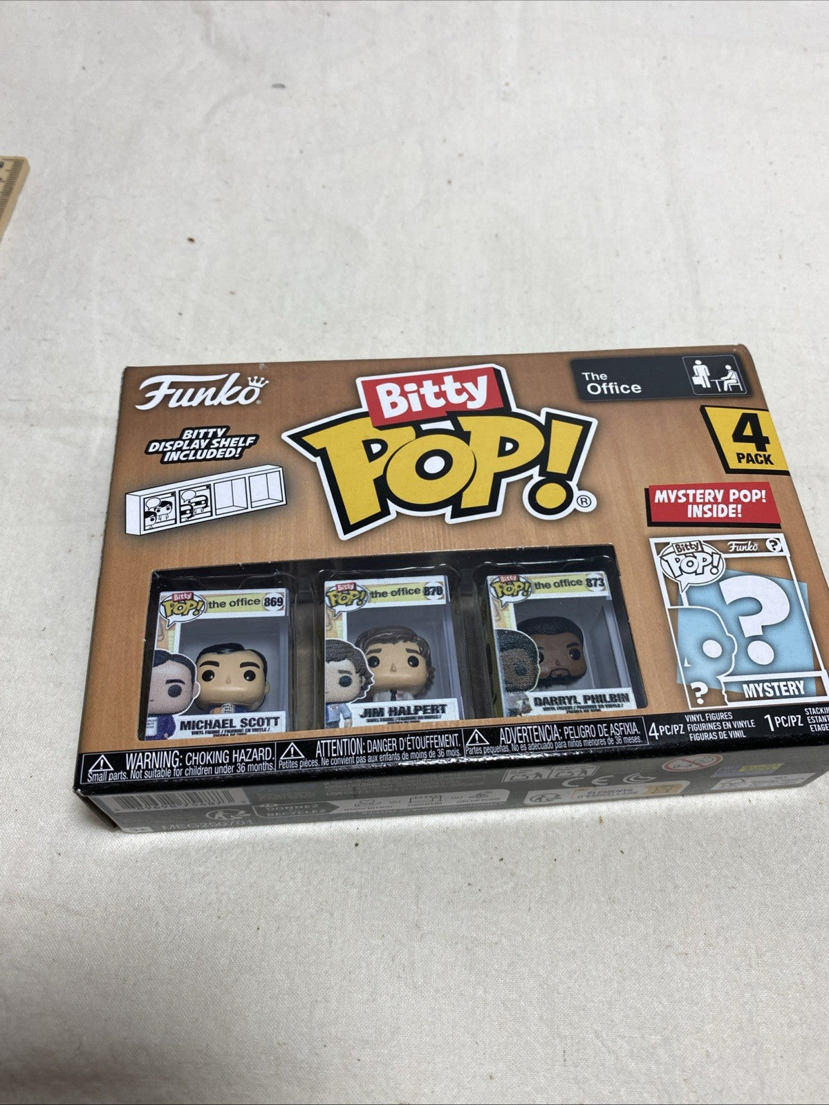 The Office Funko Bitty Pop! Michael Scott, Jim Halpert, Darryl Philbin + Mystery