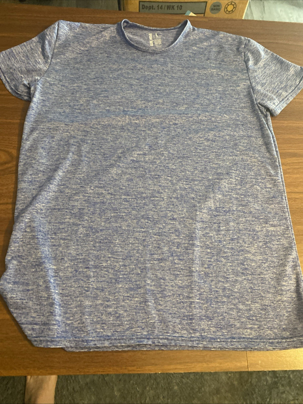Blue star men’s large sweat wicking shirt brown short sleeve