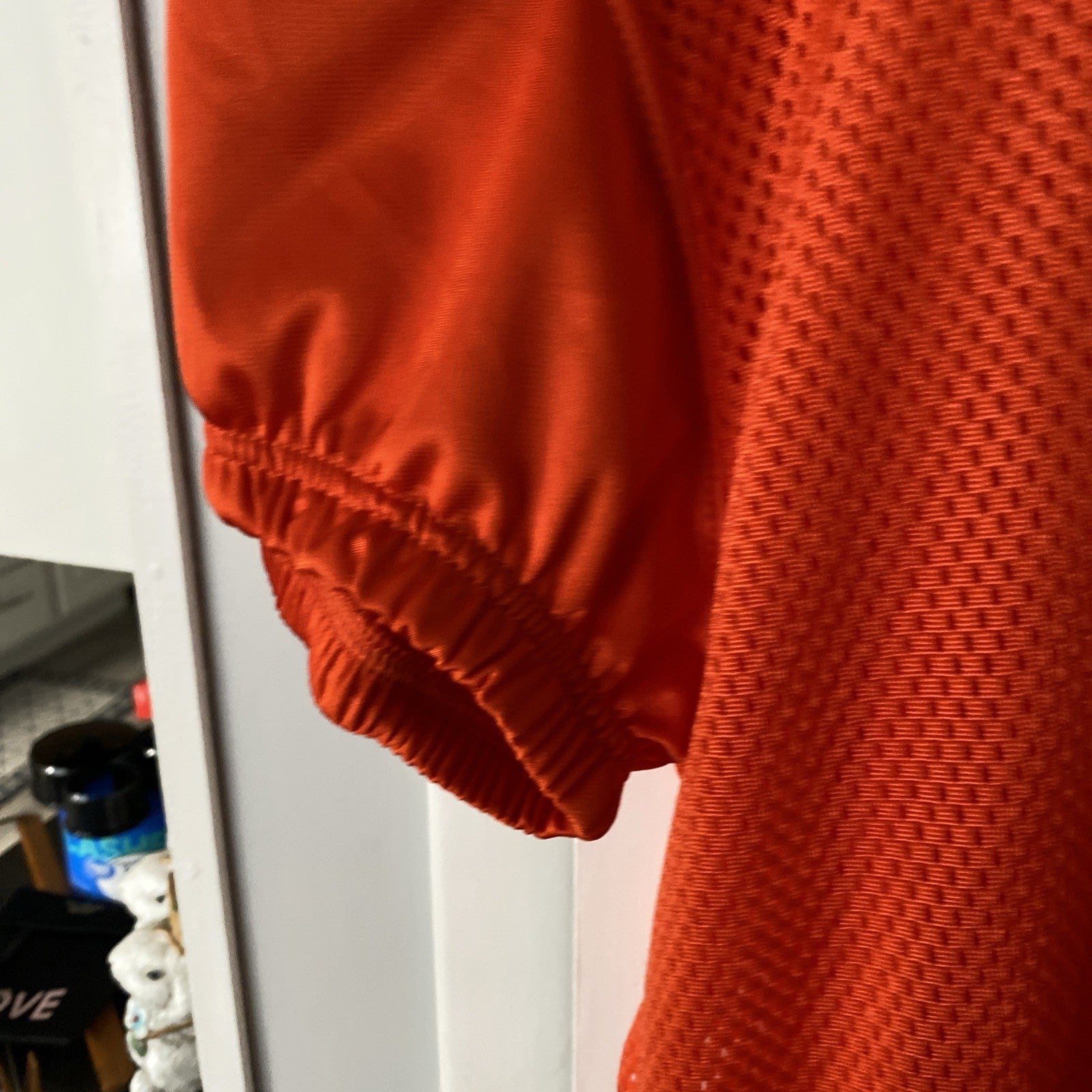 Champ pro adult extra-large orange mesh jersey elastic elastic sleeves