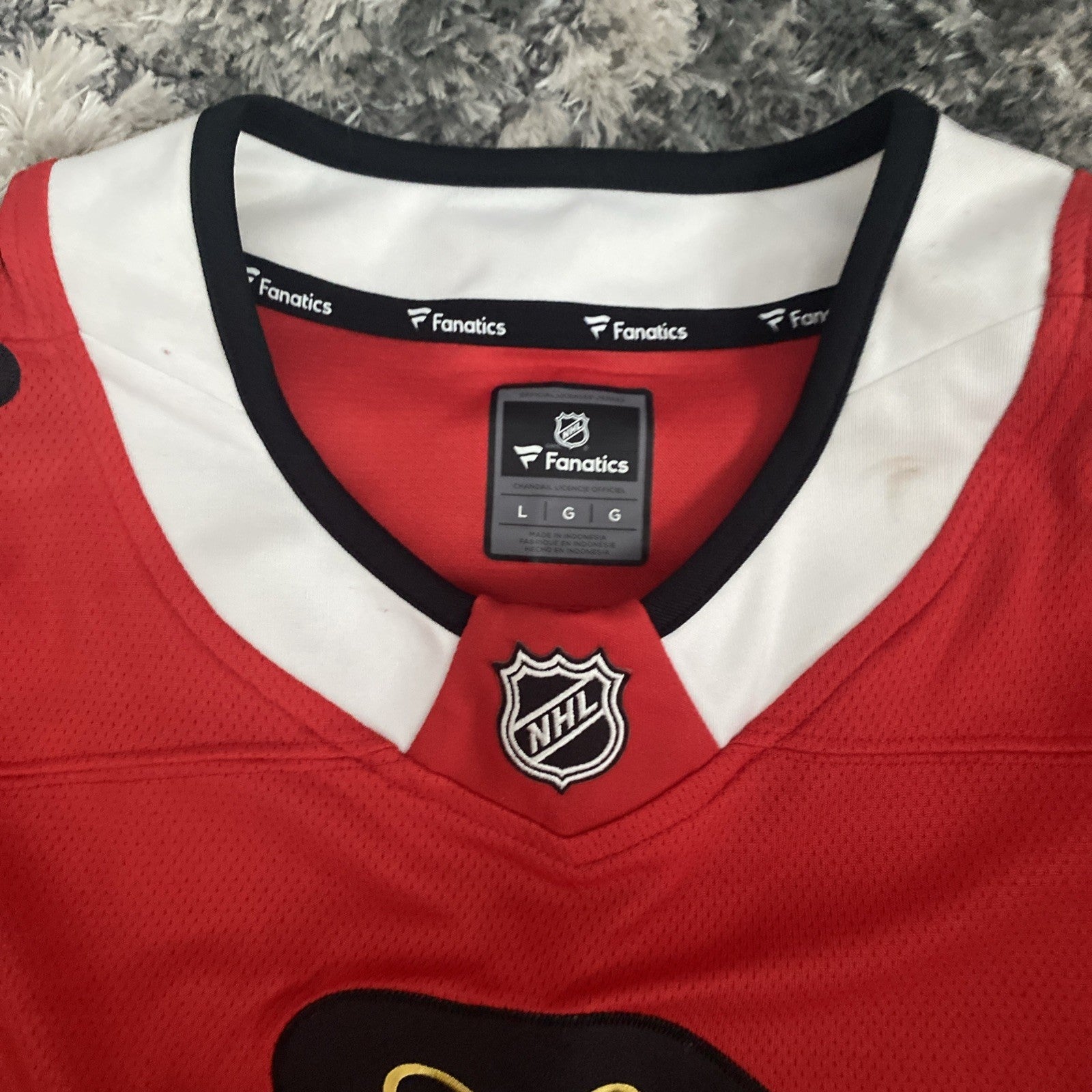 Fanatics Mens Red #88 Patrick Kane Chicago Blackhawks Authentic Jersey Size Lrg