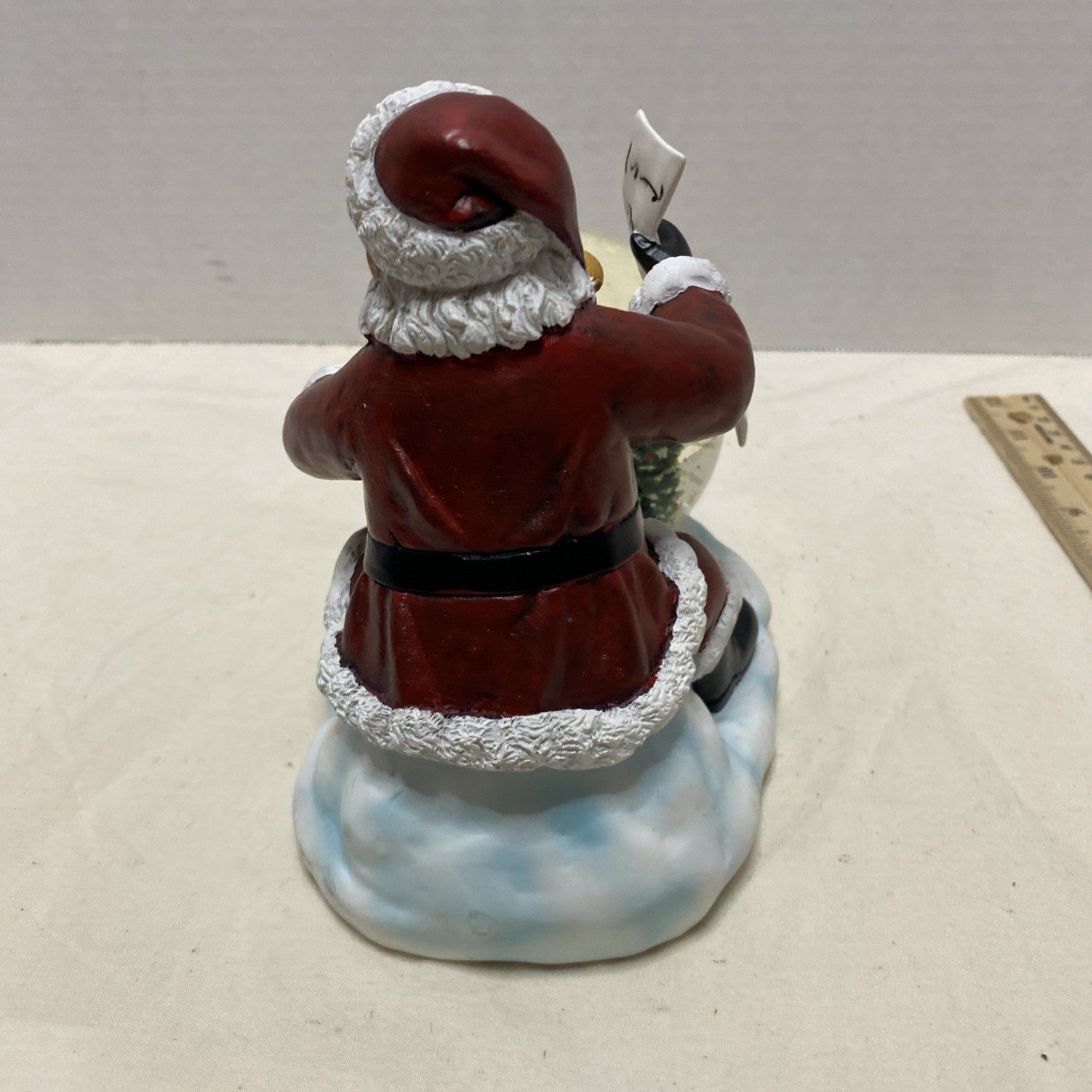 VTG Cracker Barrel Santa Water Globe LED Light Up Christmas Battery Operated NOS