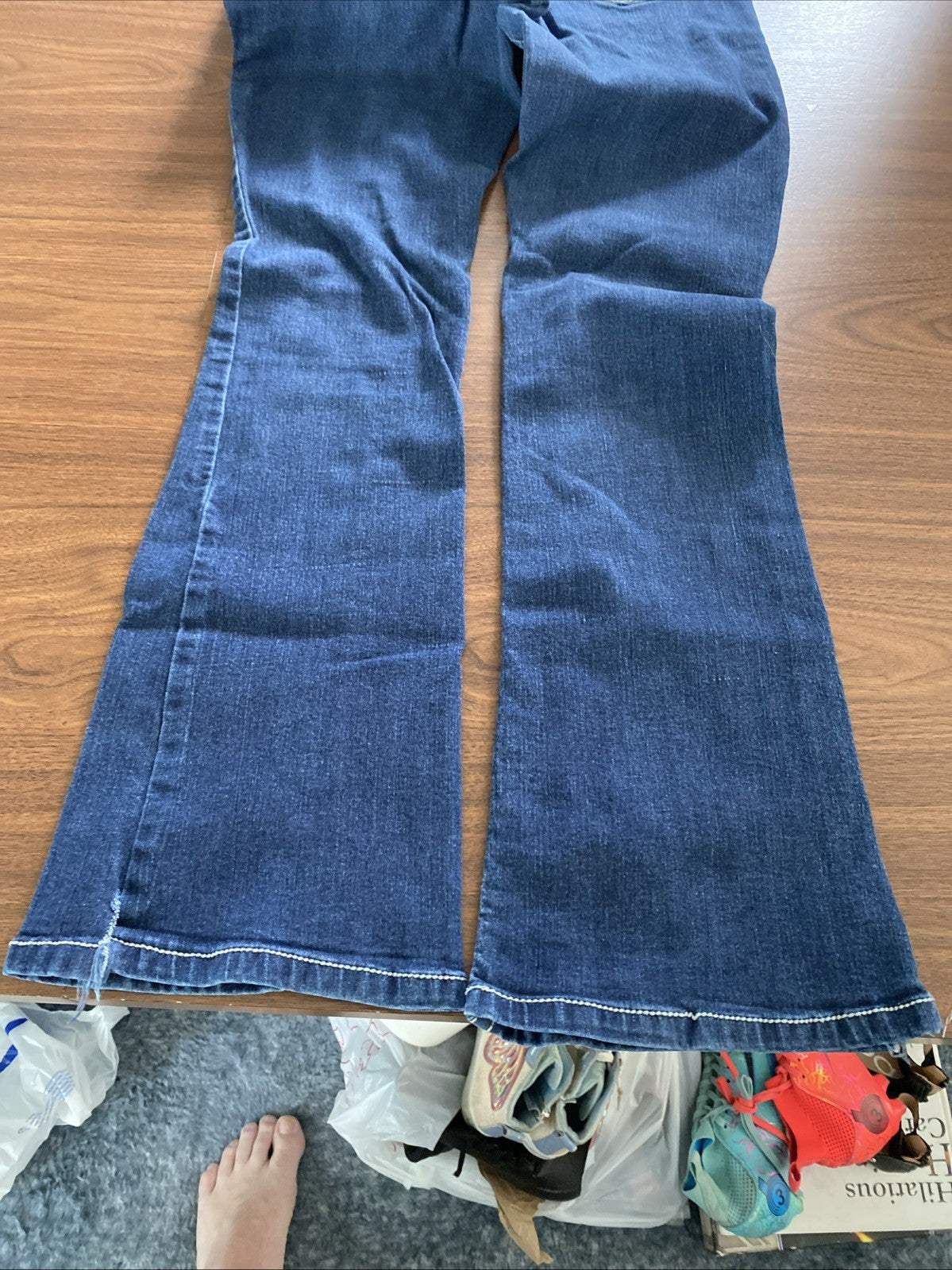 Vanilla Star Womens Size 11 Bootcut Mid Rise Denim Jeans star pockets free shipp
