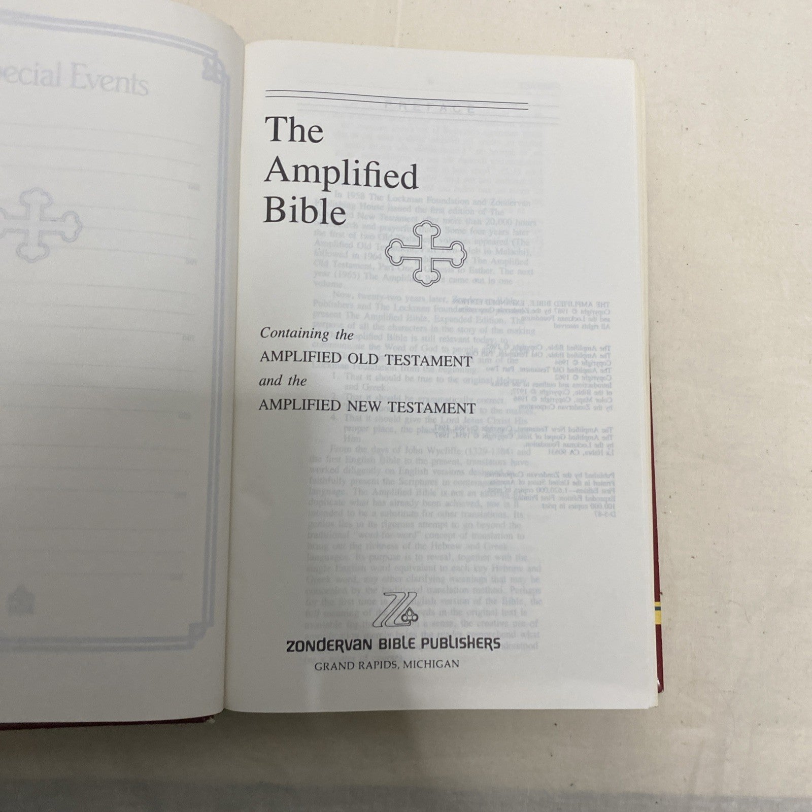 Amplified Bible Classic ~ 1987 AMPC ~ Hardcover ~ First Printing Expanded Ed.