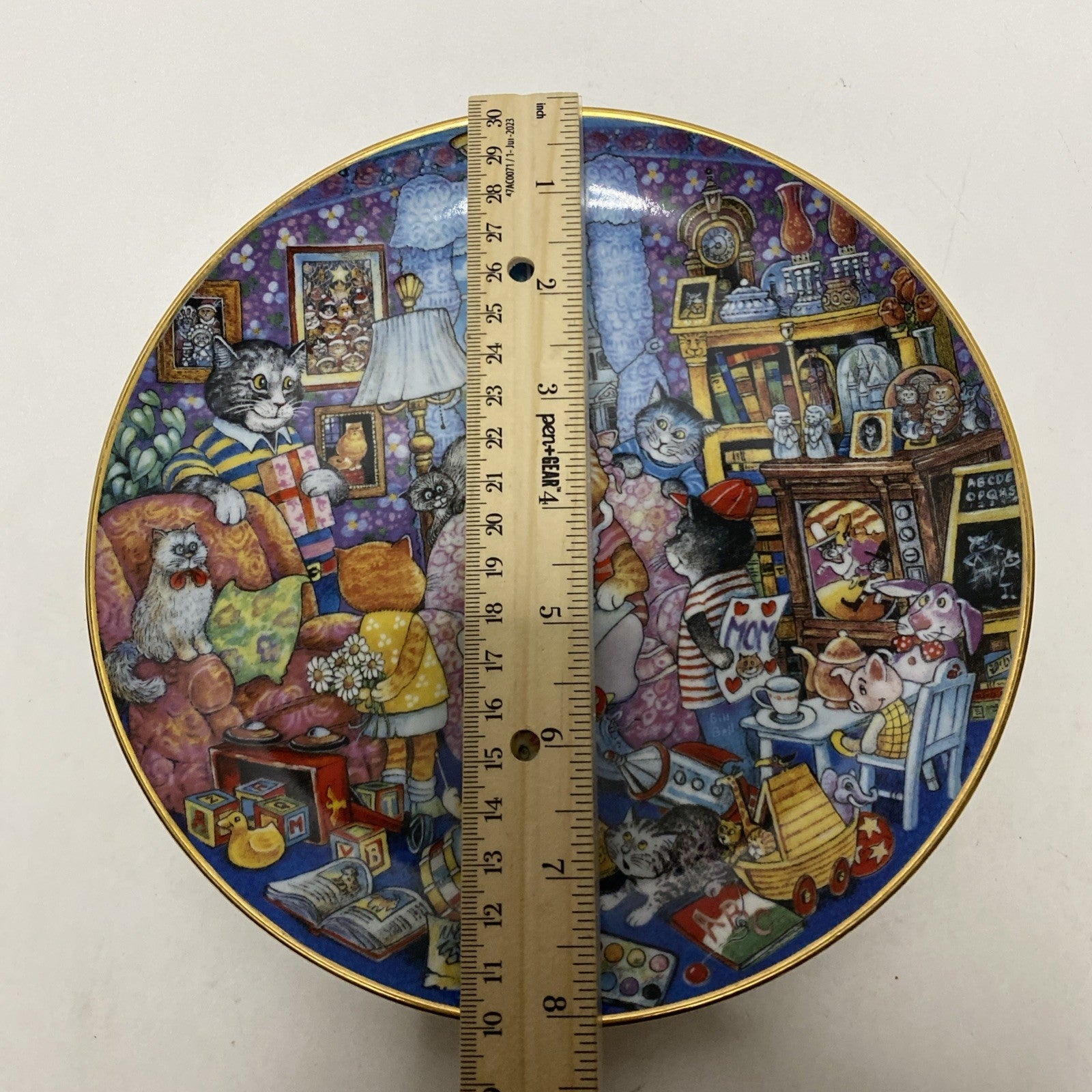 Purrfect Mom Limited Edition Porcelain Plate by Bill Bell Franklin Mint Heirloom