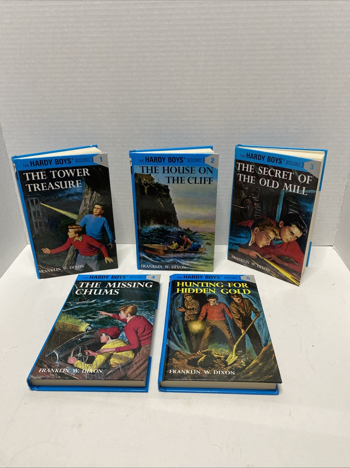Hardy Boys Mystery Book Bundle Lot Vol. 1-5 Vintage HC Franklin  Dixon Grossett
