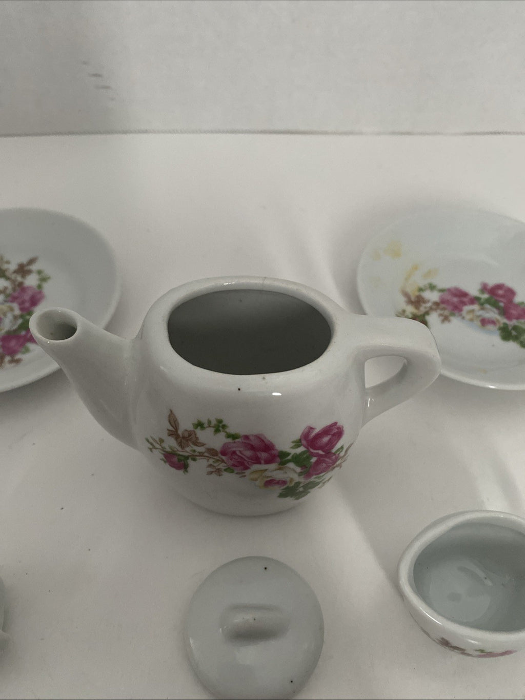 Vintage DOLLHOUSE MINIATURE Floral China Tea Set Mixed Lot