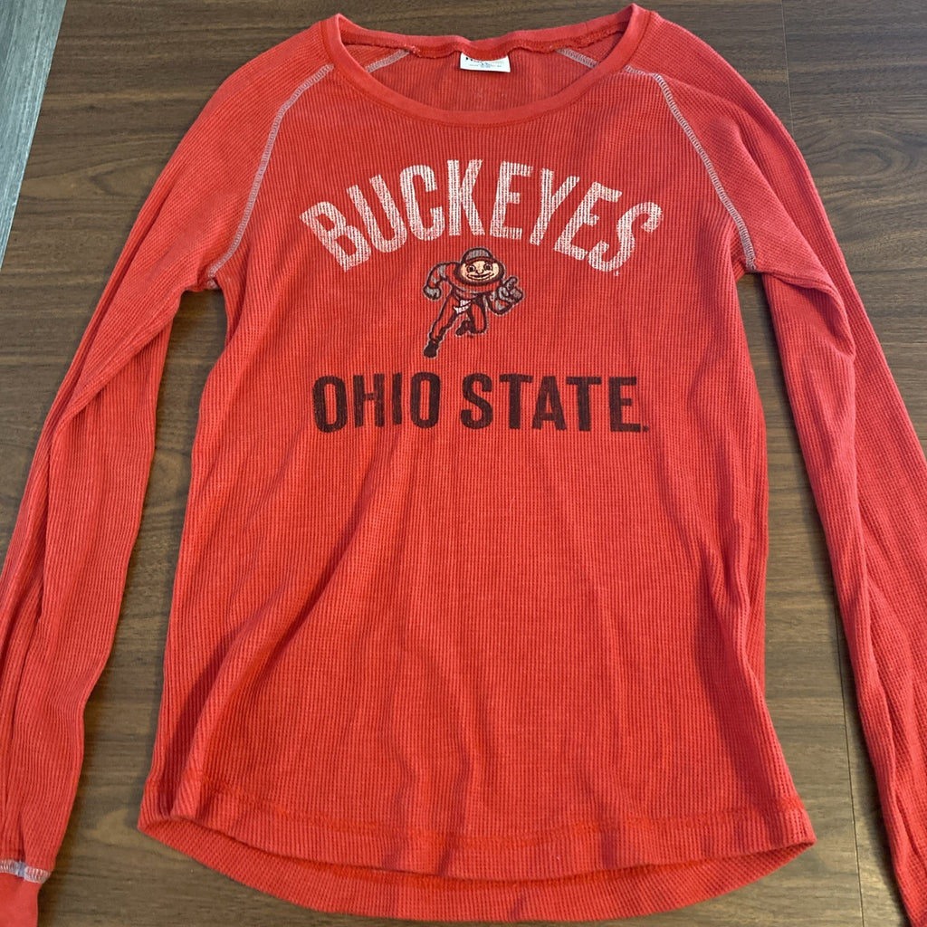 NCAA Ohio State buckeyes youth 12 14 long sleeve red thermal
