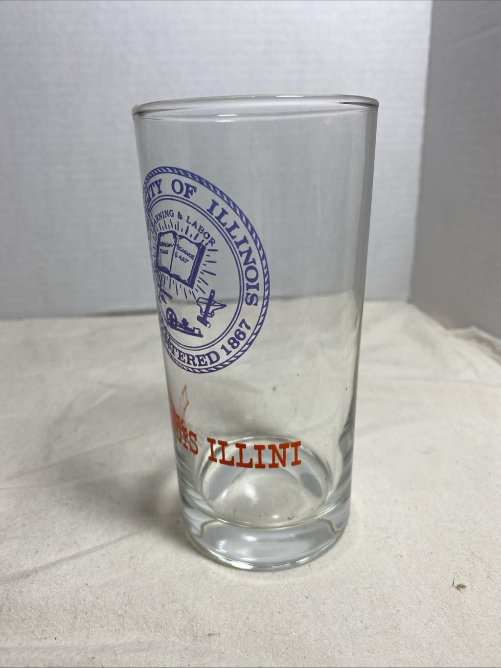 1960's Marathon Big 10 UNIVERSITY OF ILLINOIS "Illini" Drinking Tumbler (5.5" H)