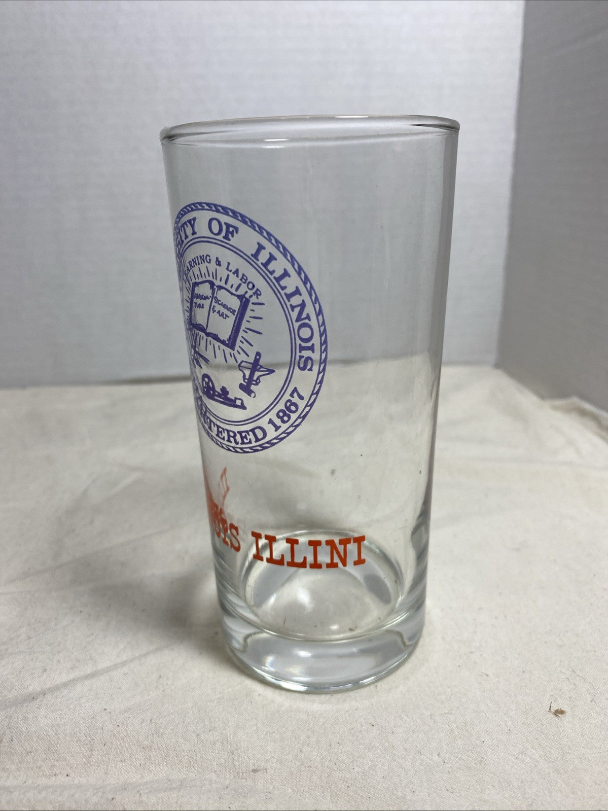1960's Marathon Big 10 UNIVERSITY OF ILLINOIS "Illini" Drinking Tumbler (5.5" H)