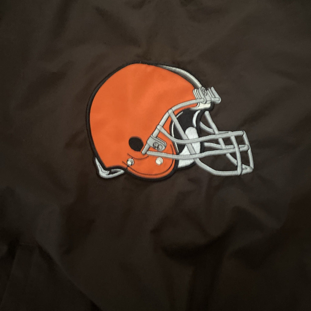 Cleveland Browns NFL V Neck Pullover Windbreaker Mens XL Pullover Side Zip