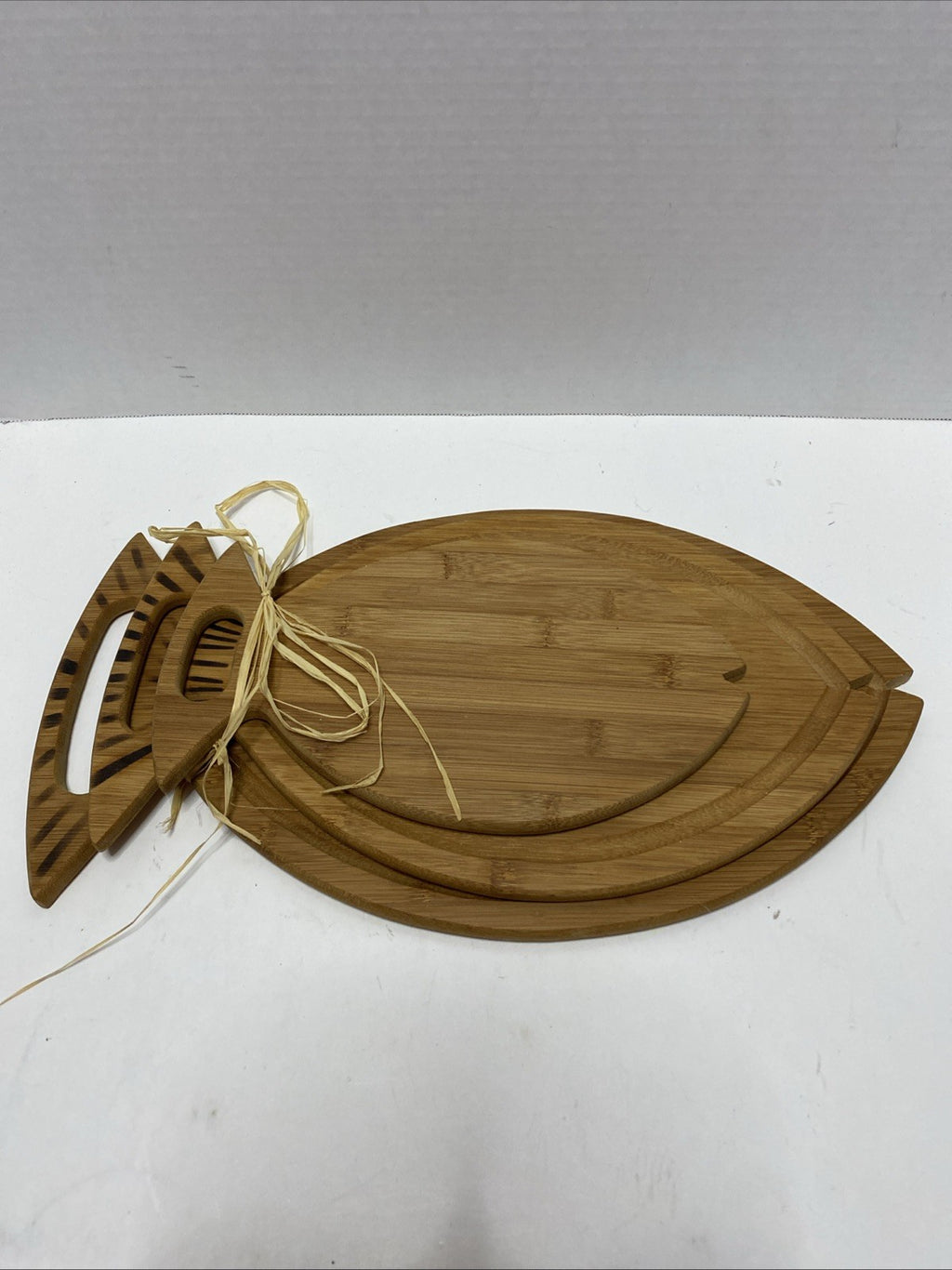 Fish Shaped Bamboo Serving Tray Platter Charcuterie/cutting Board - 3 Sizes