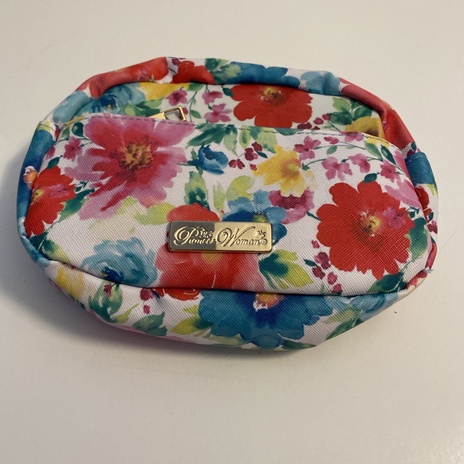 Pioneer Woman Cosmetic Bag Sweet Rose Pattern Makeup Case, Pouch