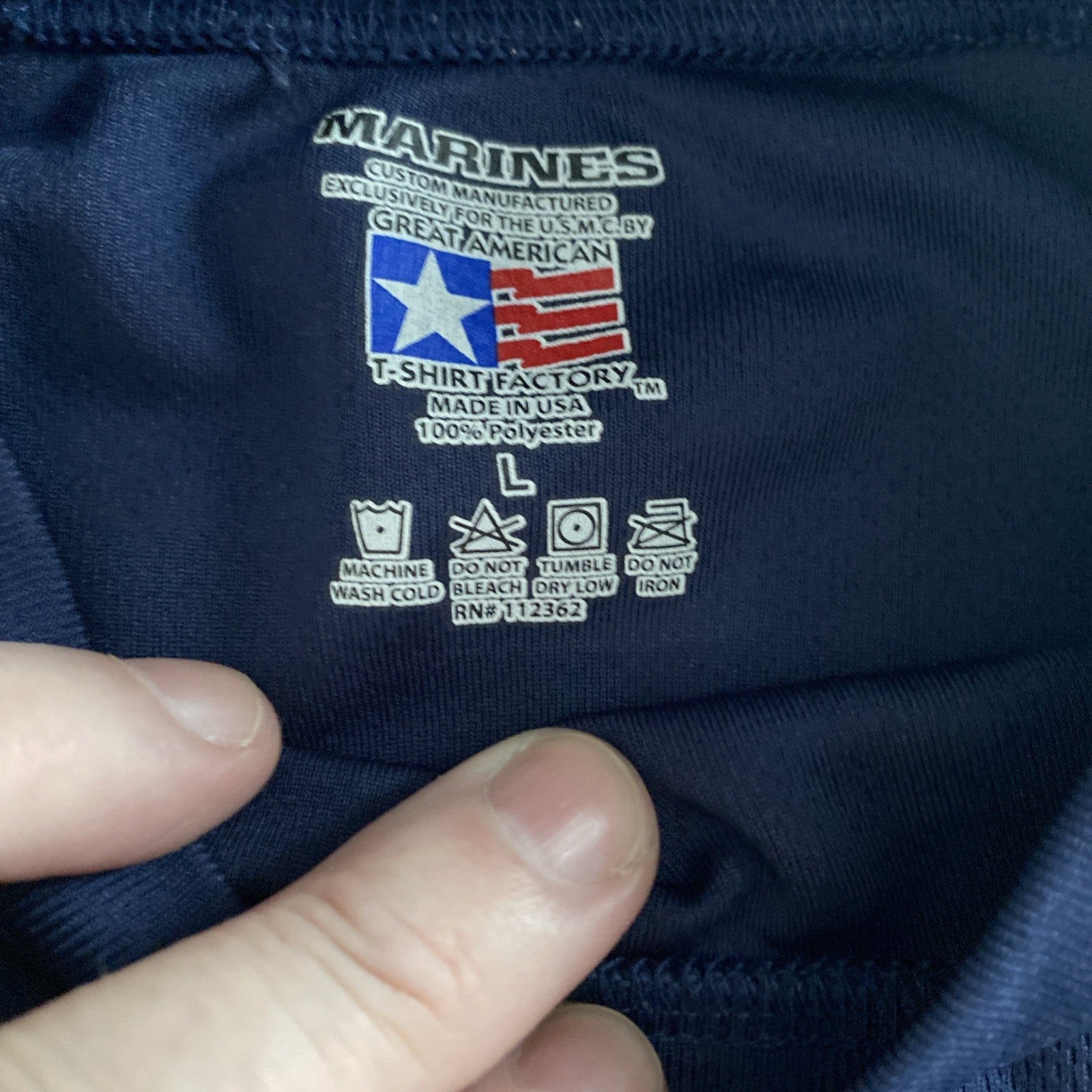 Marines Large Navy T-Shirt