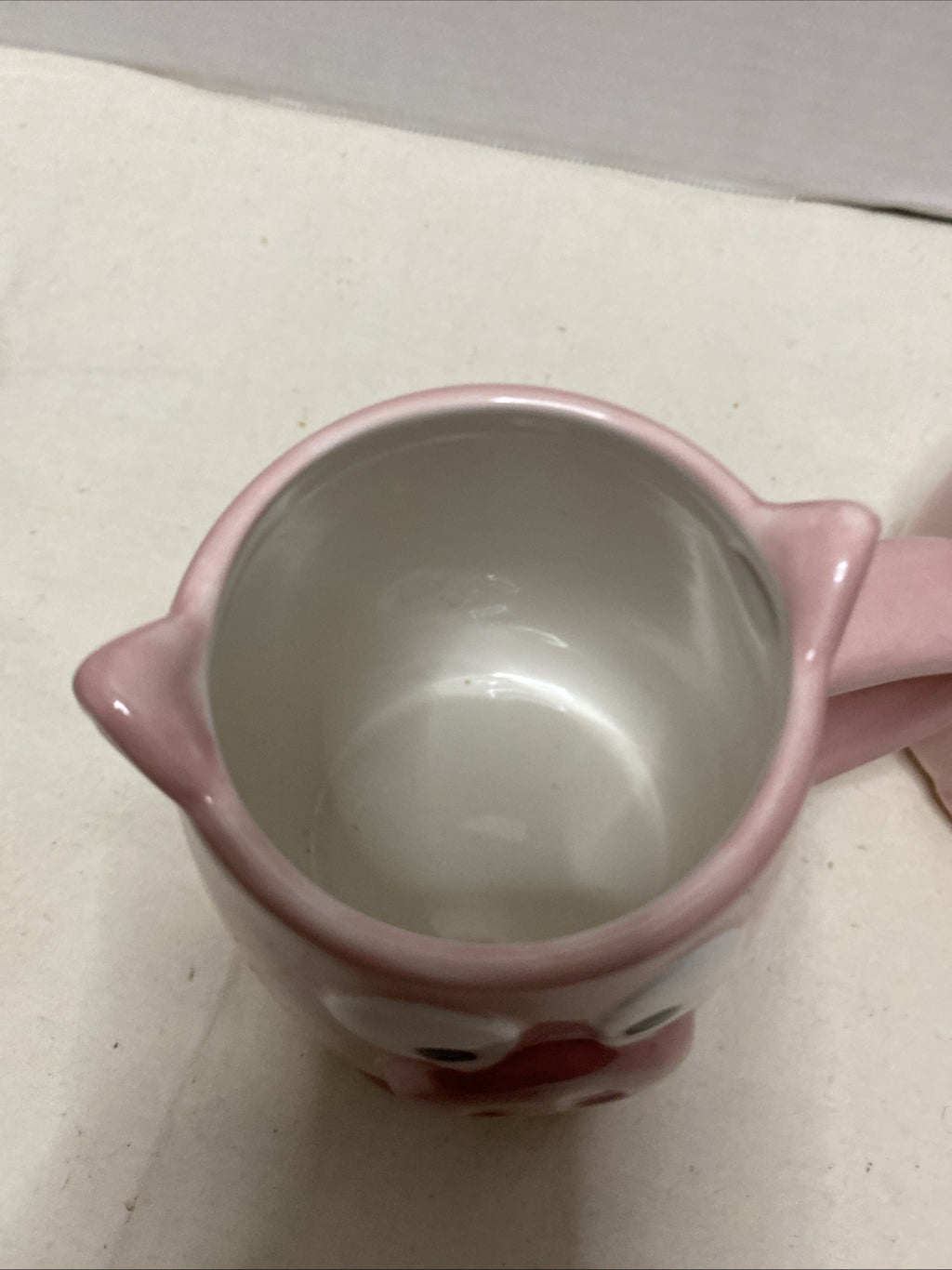 Pink Pig Mug 3D Piggy Shaped by Tag Figural Swine Collectible -Set Of 3