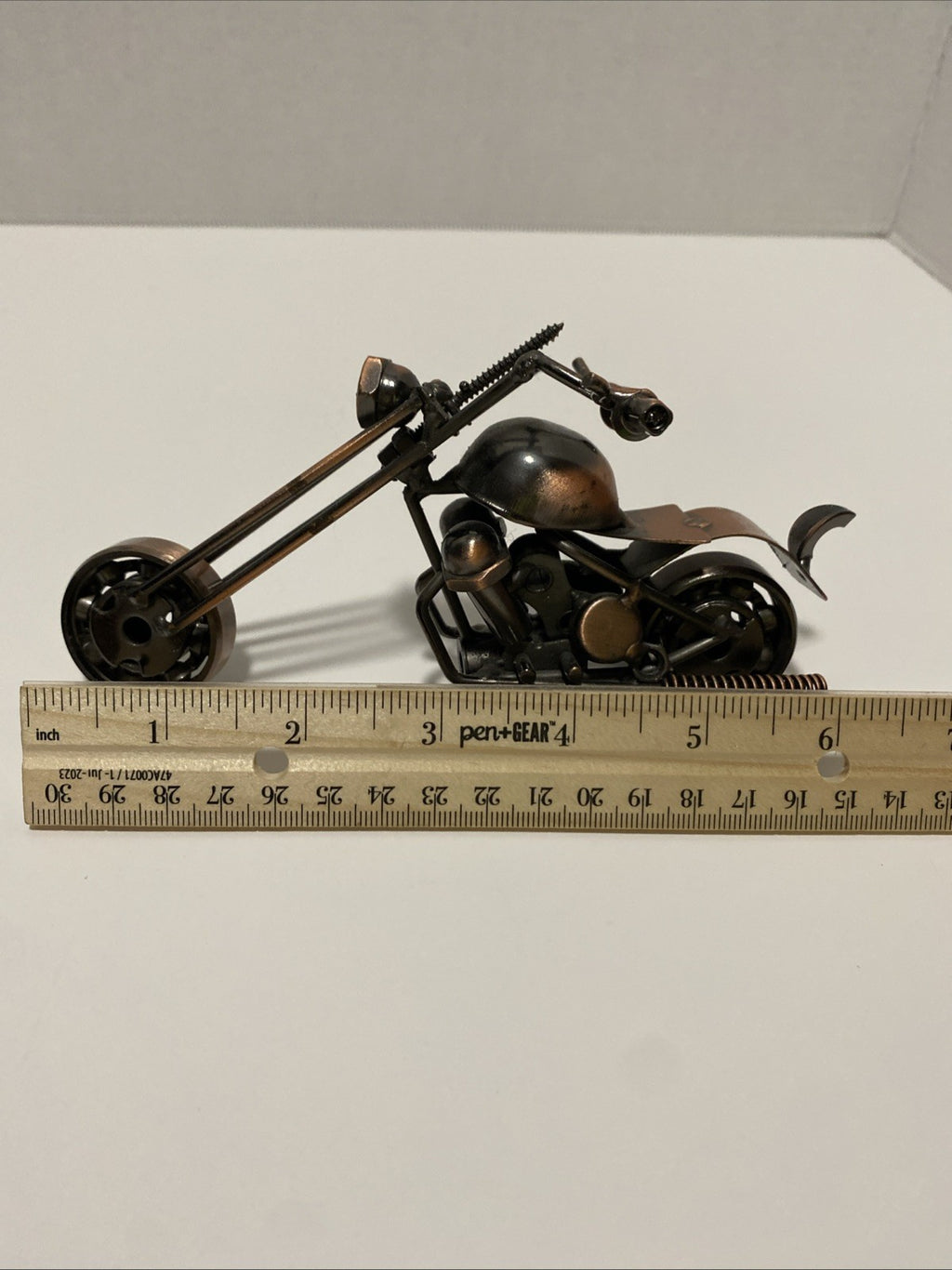 Retro Collectible Metal Motorcycle Model Handmade Motorbike Sculpture Home Decor
