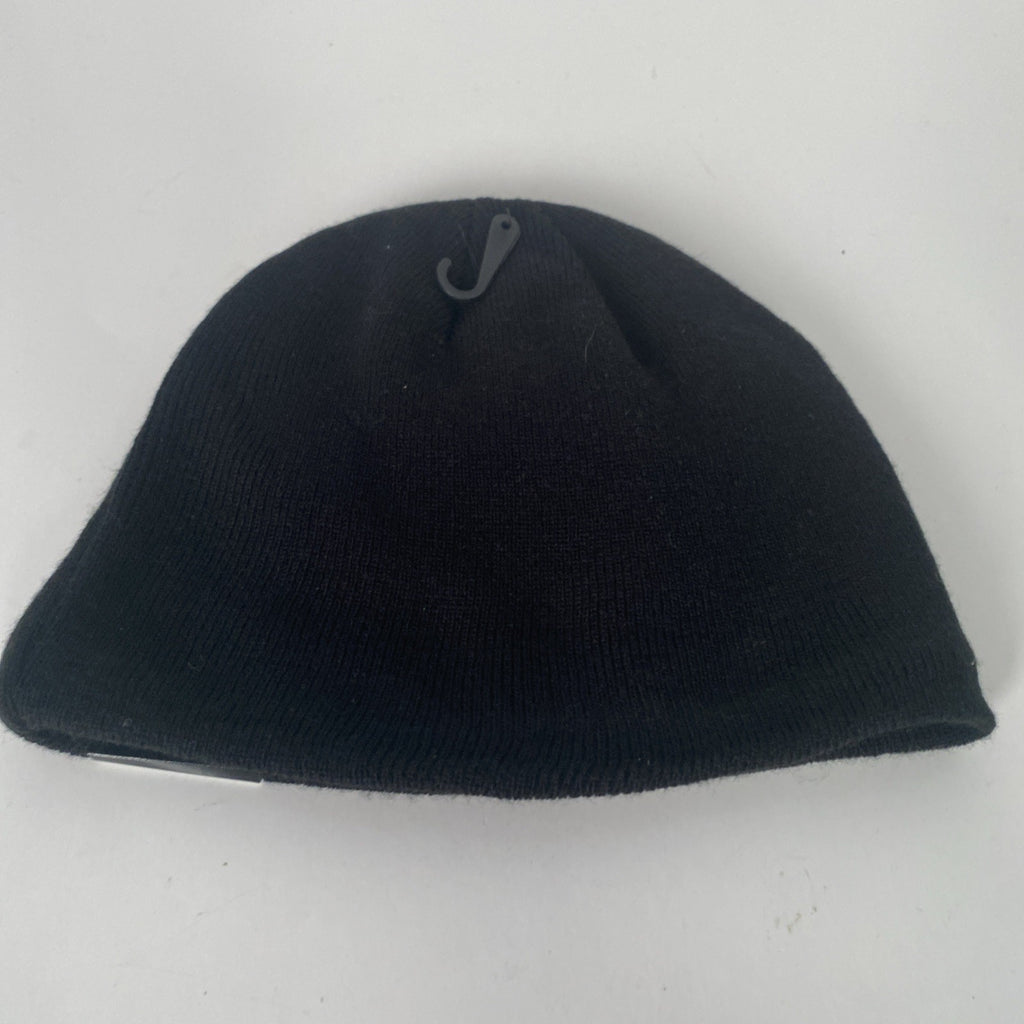 Van Heusen Mens Fleece Lined Solid Black Knit Beanies