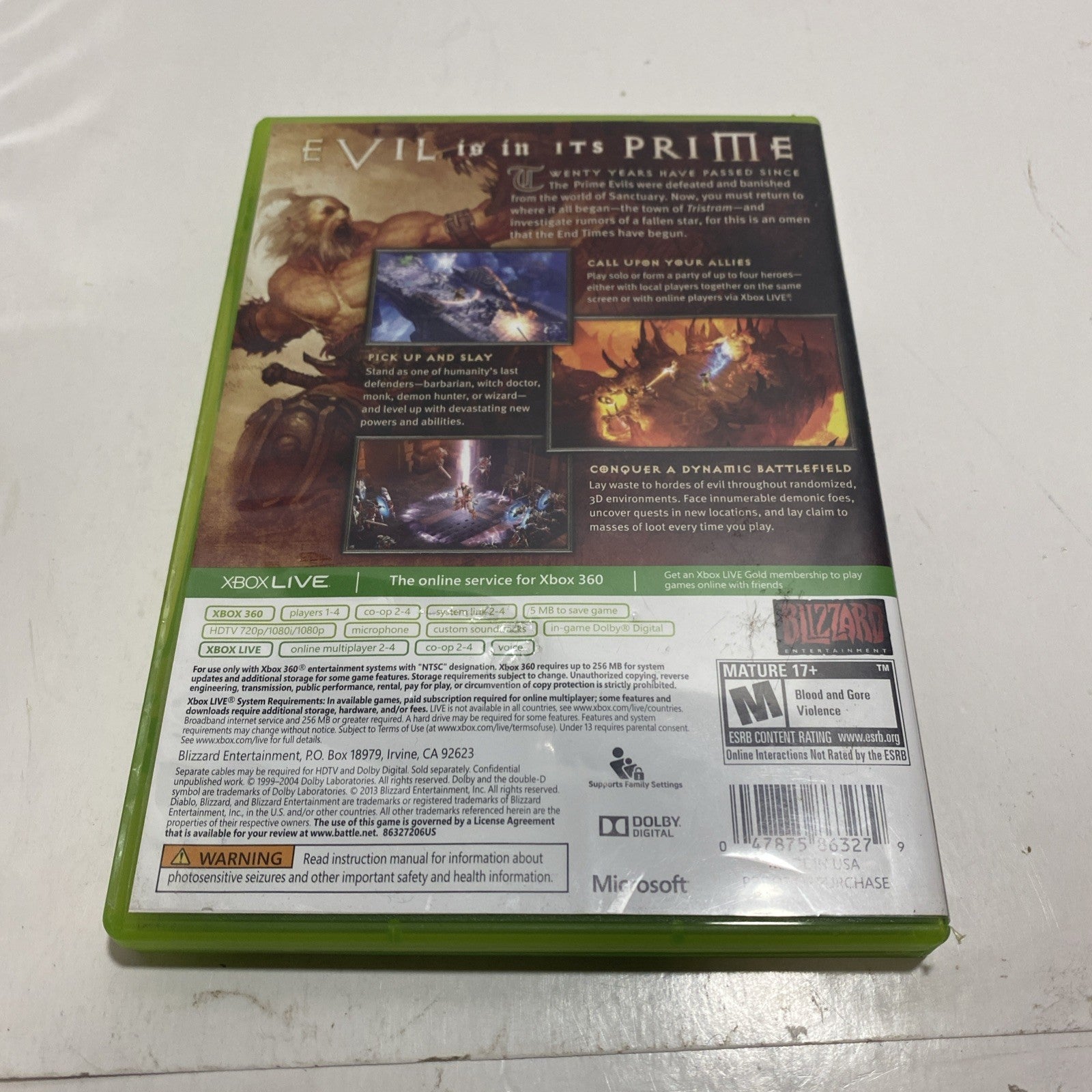 Diablo III 3 (Microsoft Xbox 360) Video Game CIB Complete! Excellent Disc!