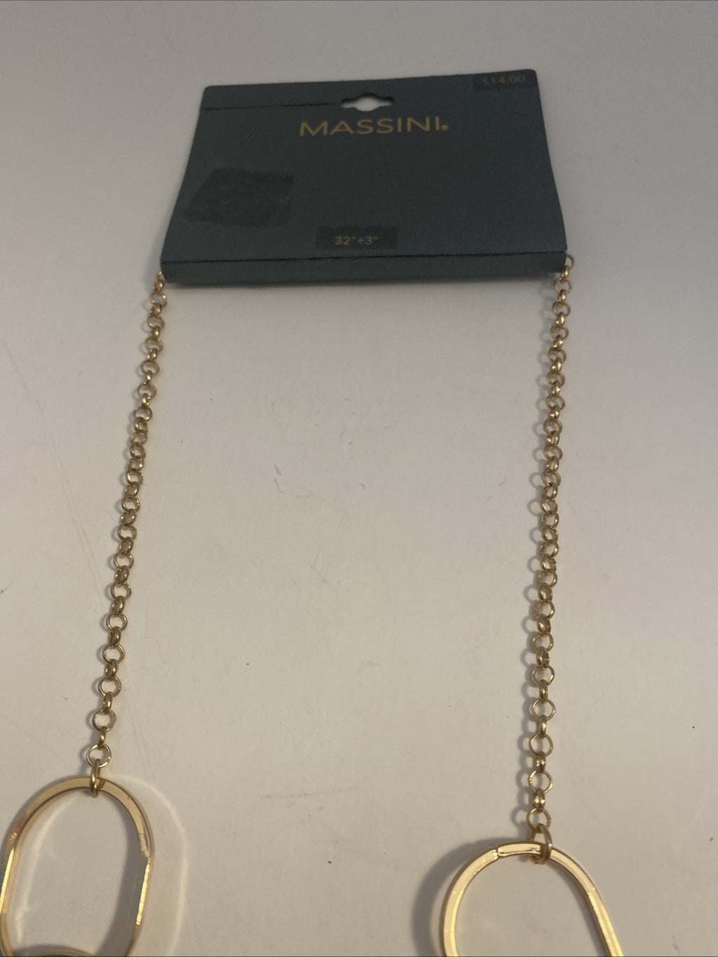 Goldtone Circle Statement Necklace Massini 