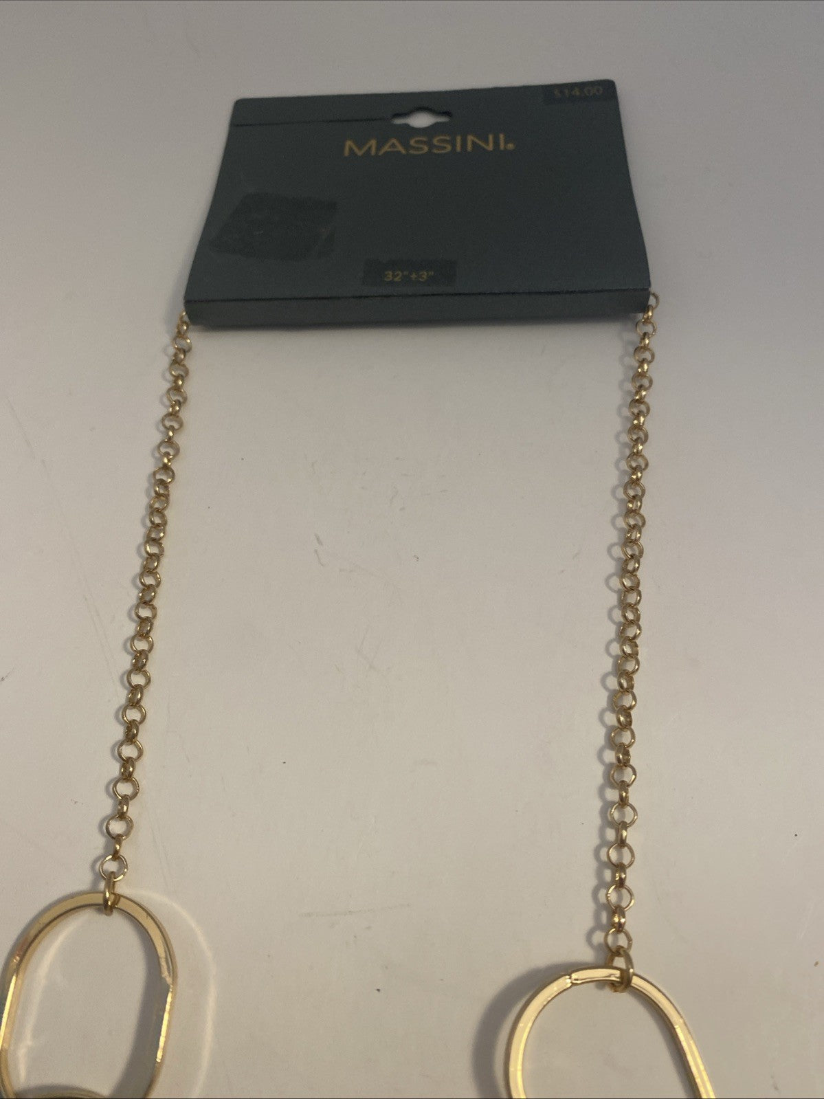 Goldtone Circle Statement Necklace Massini 