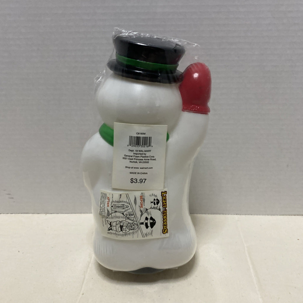 NEW 9" Christmas Waving Scarf & Hat Snowman Lighted Lamp Blow Mold General Foam
