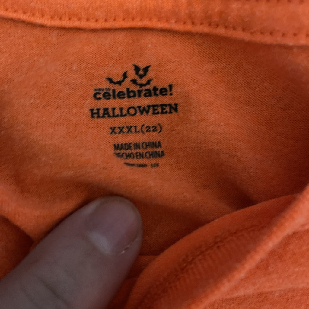 Halloween Pumpkin Face Orange T Shirt Youth 3XL 22 Short Sleeves Free Shipping