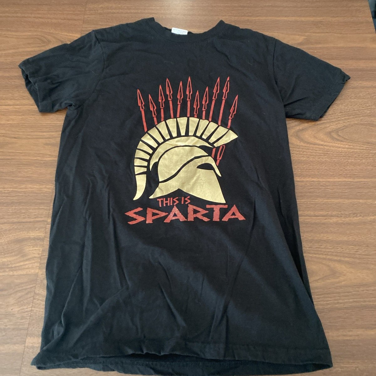 Vintage St. Tousmanof This Is Sparta Greek Roman Empire Black T Shirt Men’s XS