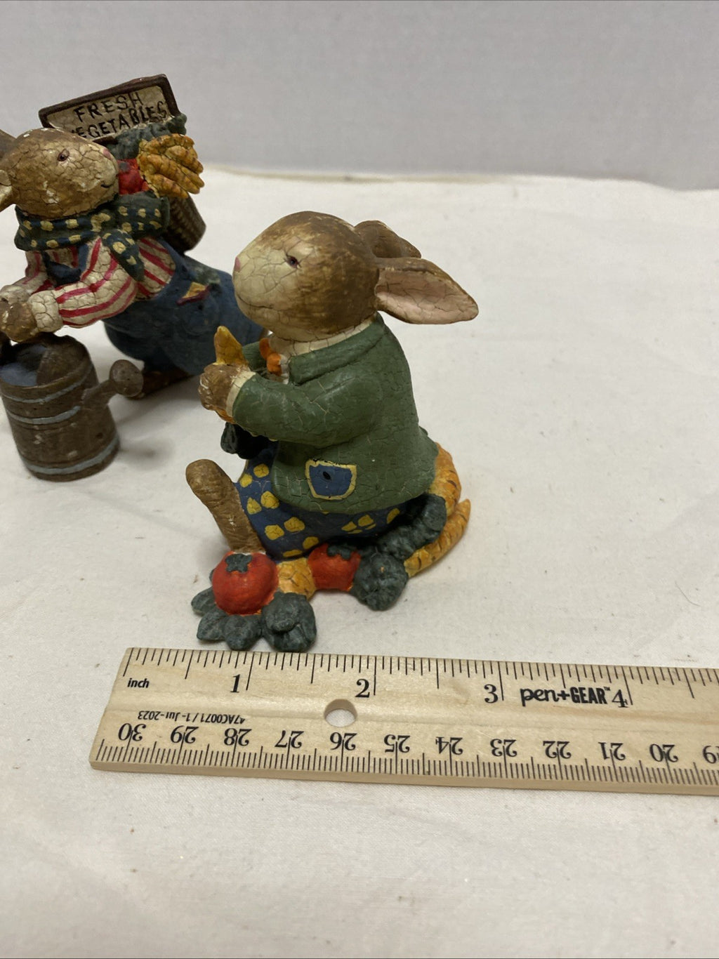Vintage Bethany Lowe Susan Winger RARE rabbit fruit spring vegetable set