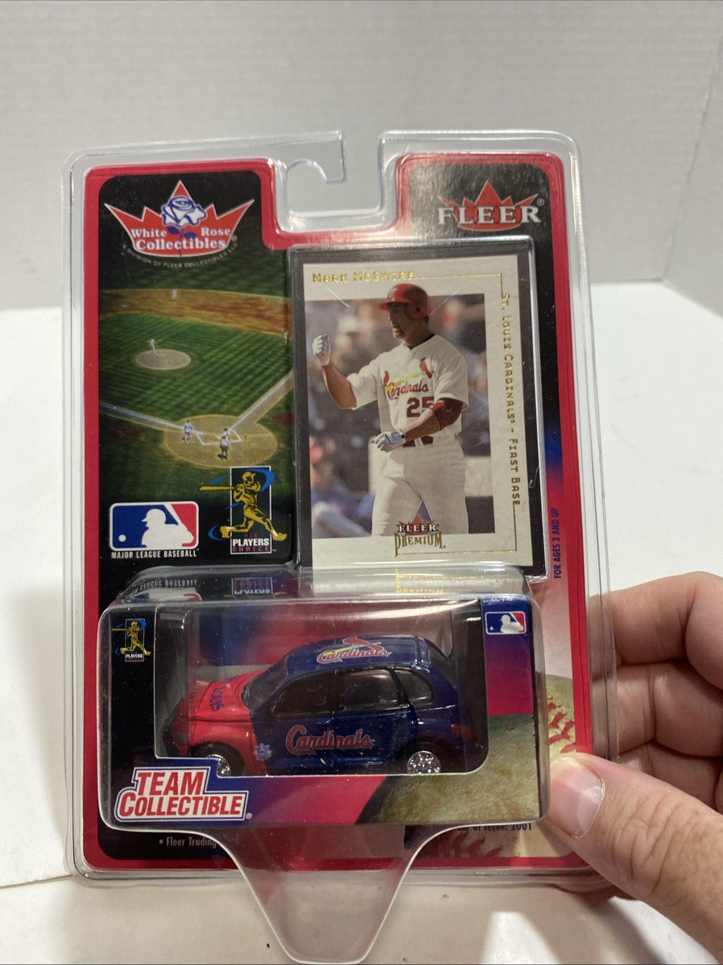 MLB White rose collectibles fleer Mark McGuire vehicle and card St. Louis Cardin