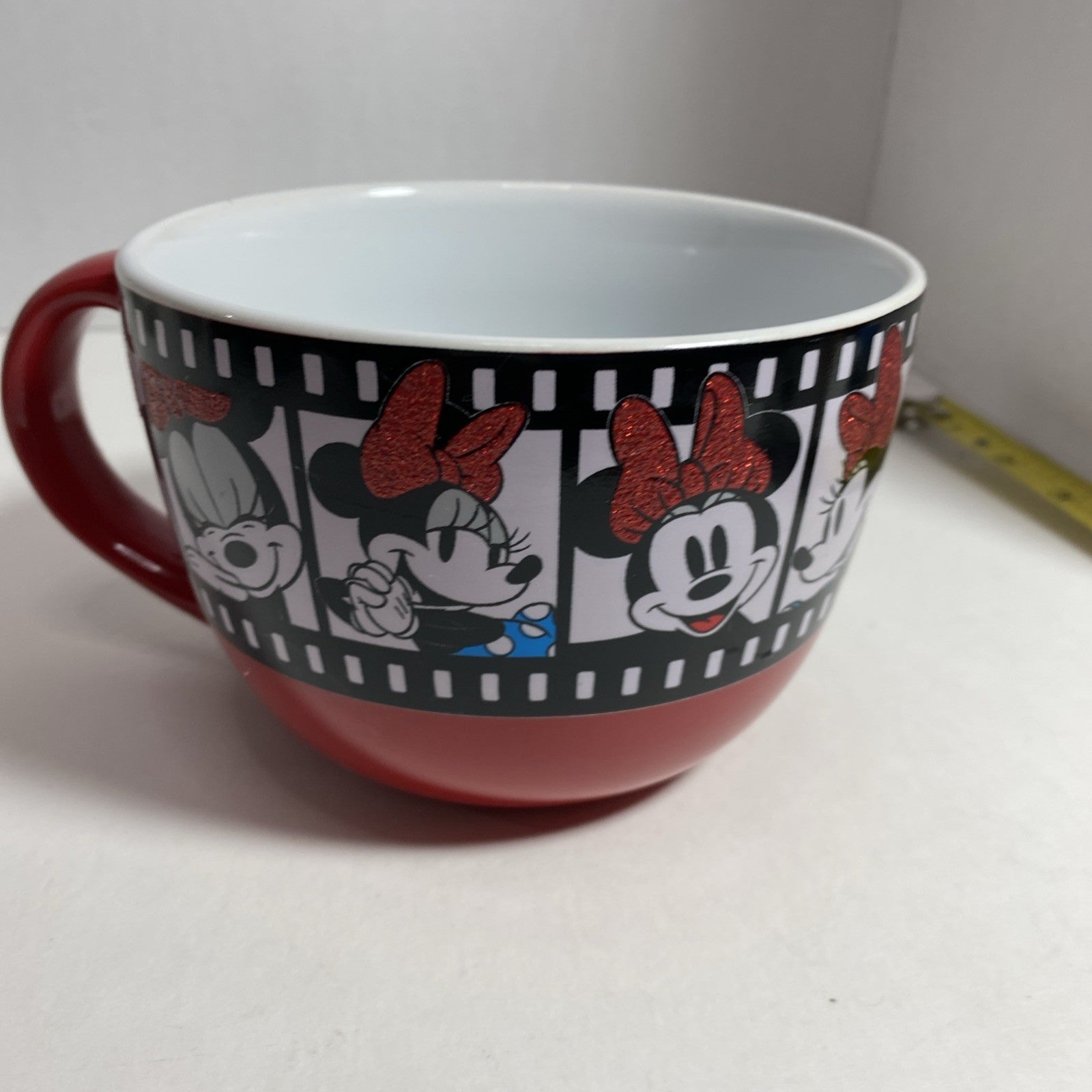 "DISNEY MINNIE MOUSE 24oz JUMBO COFFEE / SOUP / TEA CUP MUG" Red, Black & White