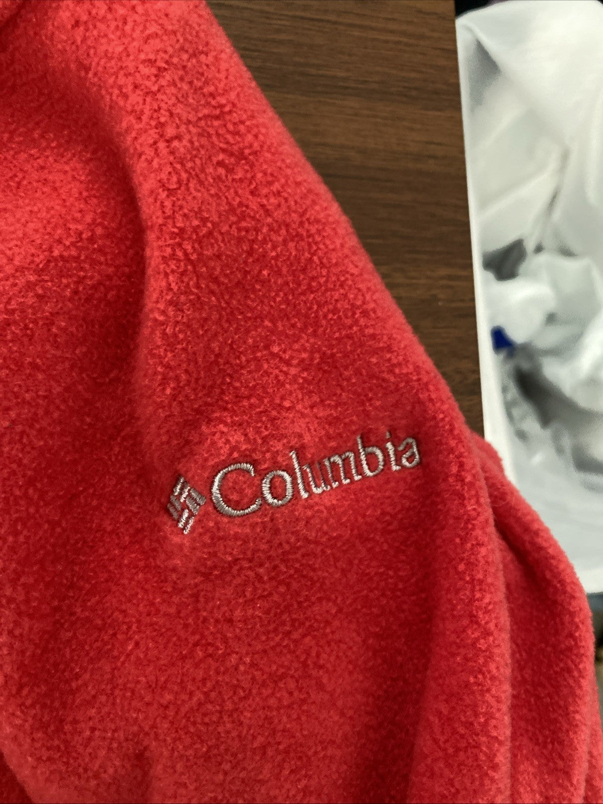 Columbia adult large Ohio State University buckeyes long sleeve zip up fleece