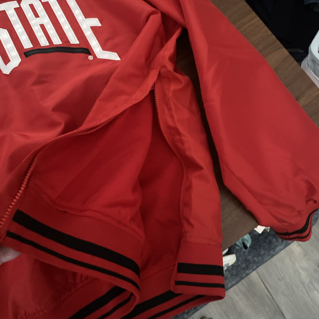 Ohio State Varsity Men XL Red Polyester Pullover Sweatshirt V Neck Windbreaker