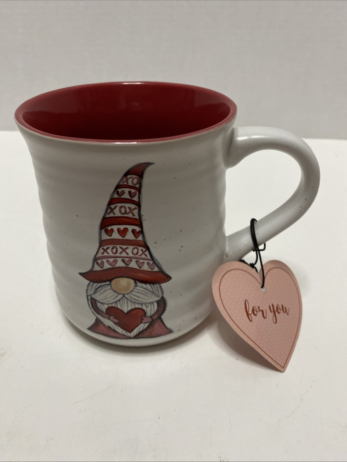 BELLE MAISON Take Me Gnome With You-Heart Gnome Mug 16oz Coffee Tea Cocoa