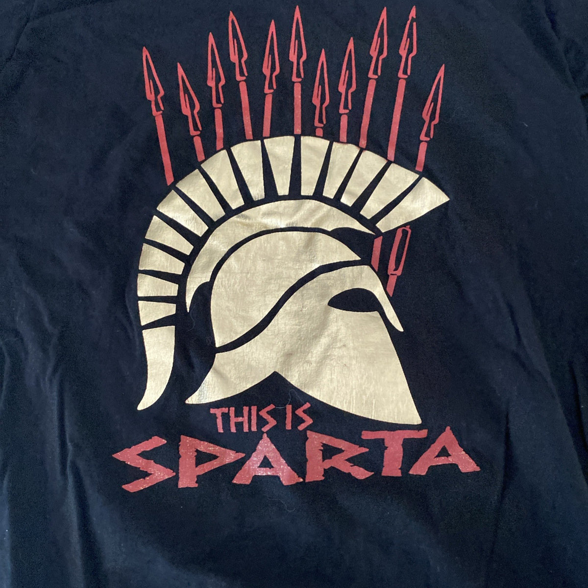 Vintage St. Tousmanof This Is Sparta Greek Roman Empire Black T Shirt Men’s XS