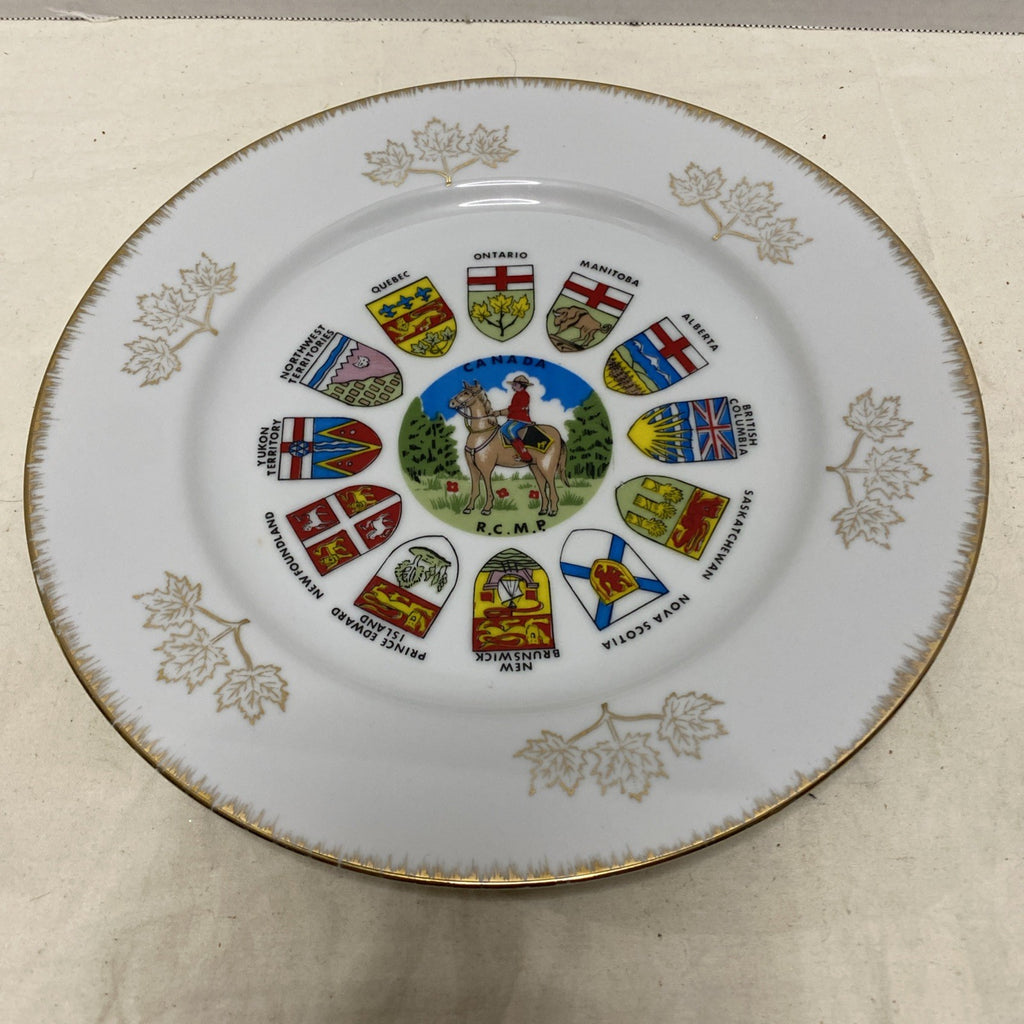 Vintage RCMP hand painted plate Souvenir of Canada Beautiful