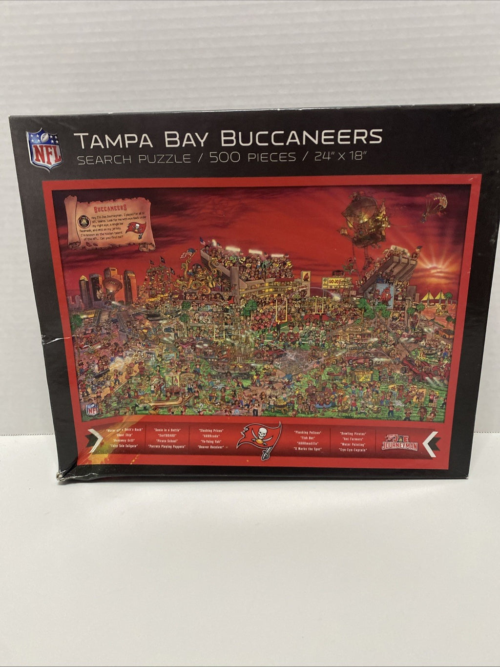 NFL Tampa Bay Buccaneers Search Jigsaw Puzzle 500 Pieces Find 20 Hidden Items