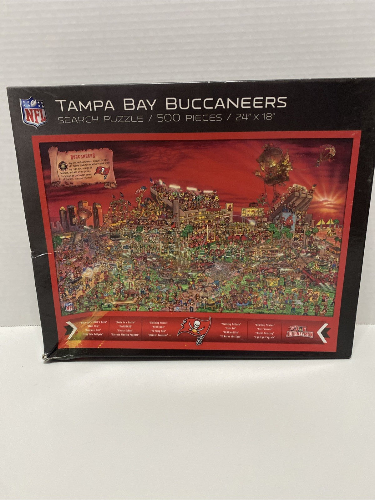 NFL Tampa Bay Buccaneers Search Jigsaw Puzzle 500 Pieces Find 20 Hidden Items