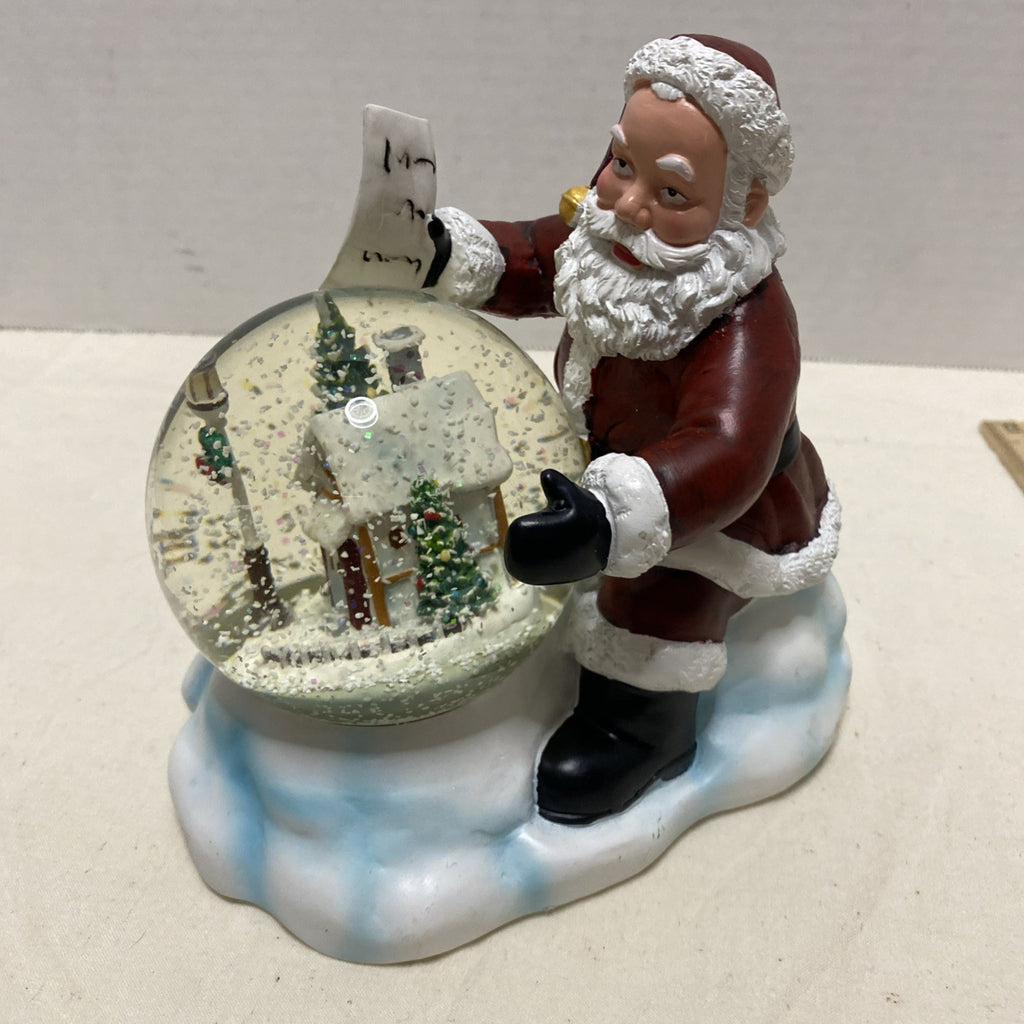 VTG Cracker Barrel Santa Water Globe LED Light Up Christmas Battery Operated NOS