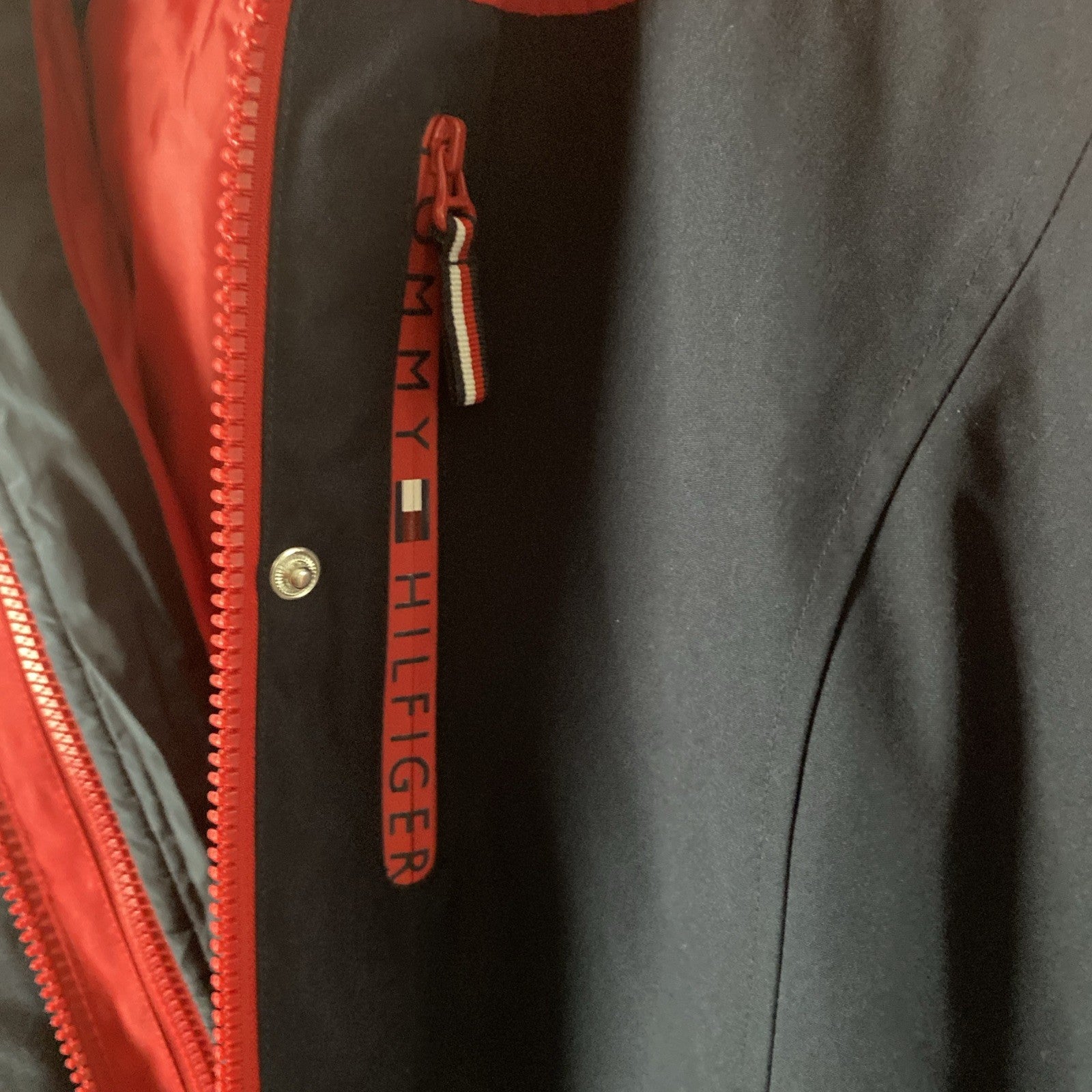 TOMMY HILFIGER Women's 3in1 All Weather System Jacket Navy/Red size Medium