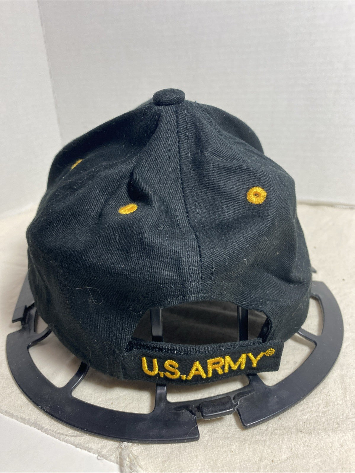 U.S. Army Strong Baseball Cap Black & Yellow Star Logo Adjustable Made in USA