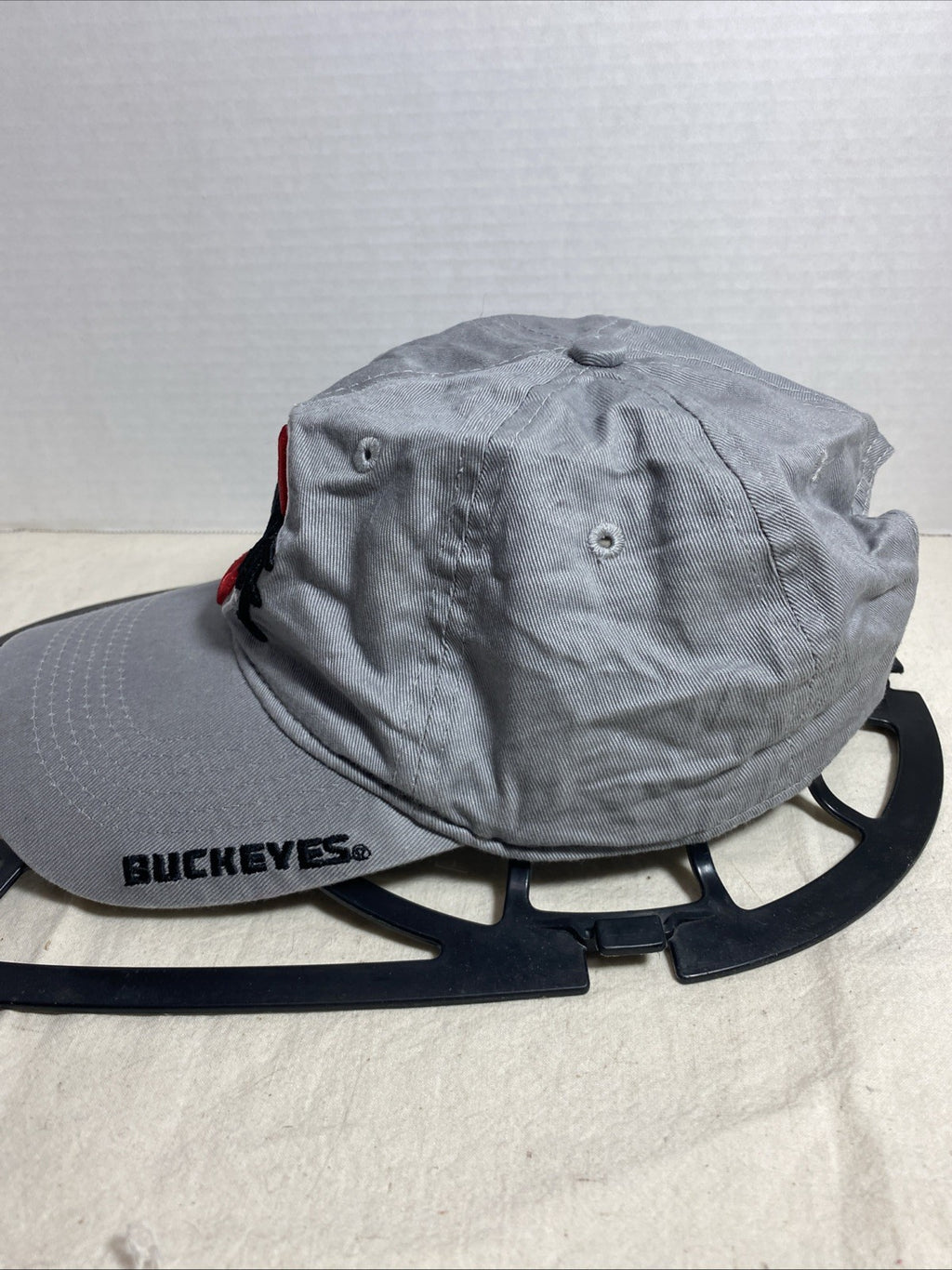 Ohio State Buckeyes Hat Cap One Size Gray Strap Stretch Logo NCAA