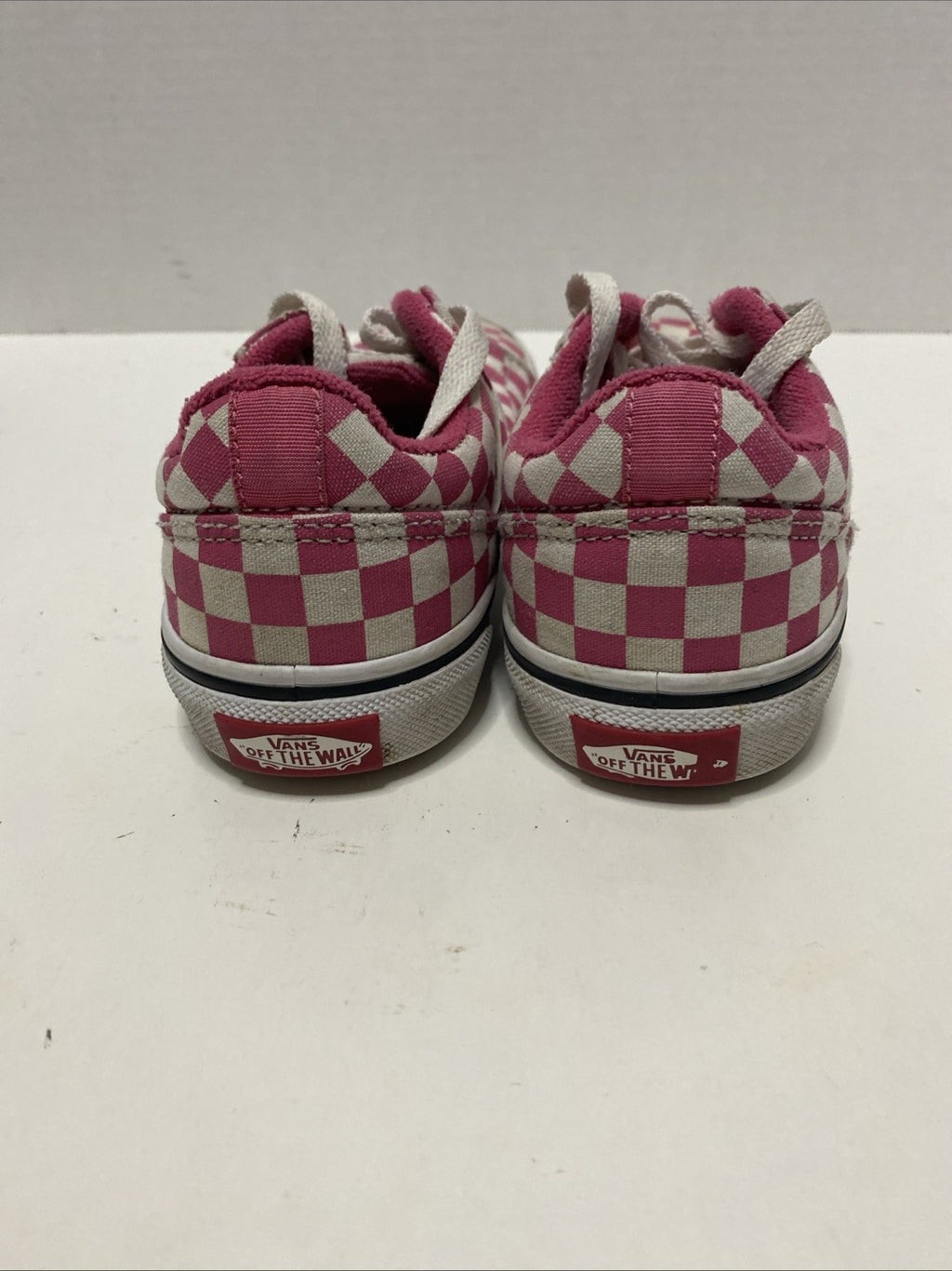 Vans Seldan Checkerboard Honeysuckle Fuchsia Girl's Skate Shoes Size Y1 Pink