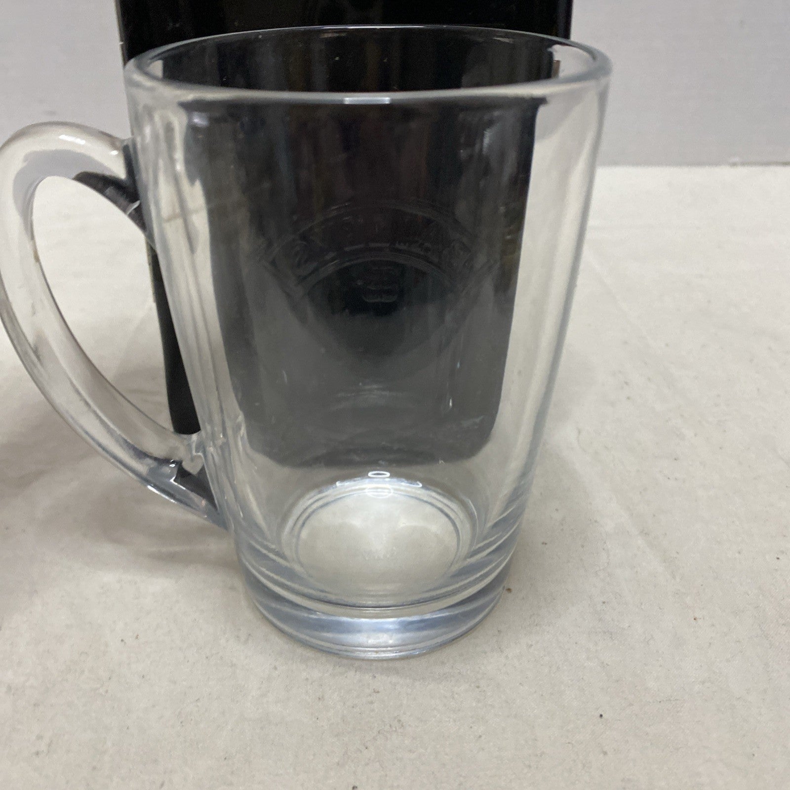 Bailey's Irish Cream Clear Glass Mug 10 Oz Embossed Lettering