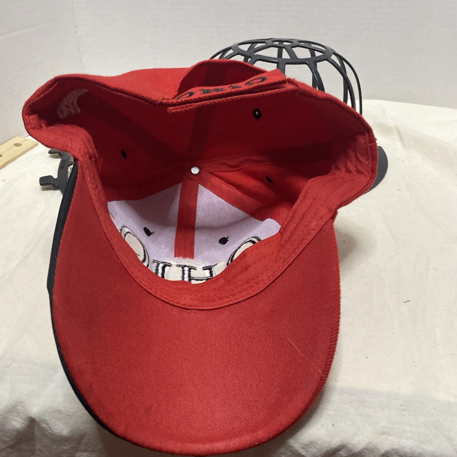 Ohio State Adjustable Baseball Cap Hat Red Black White