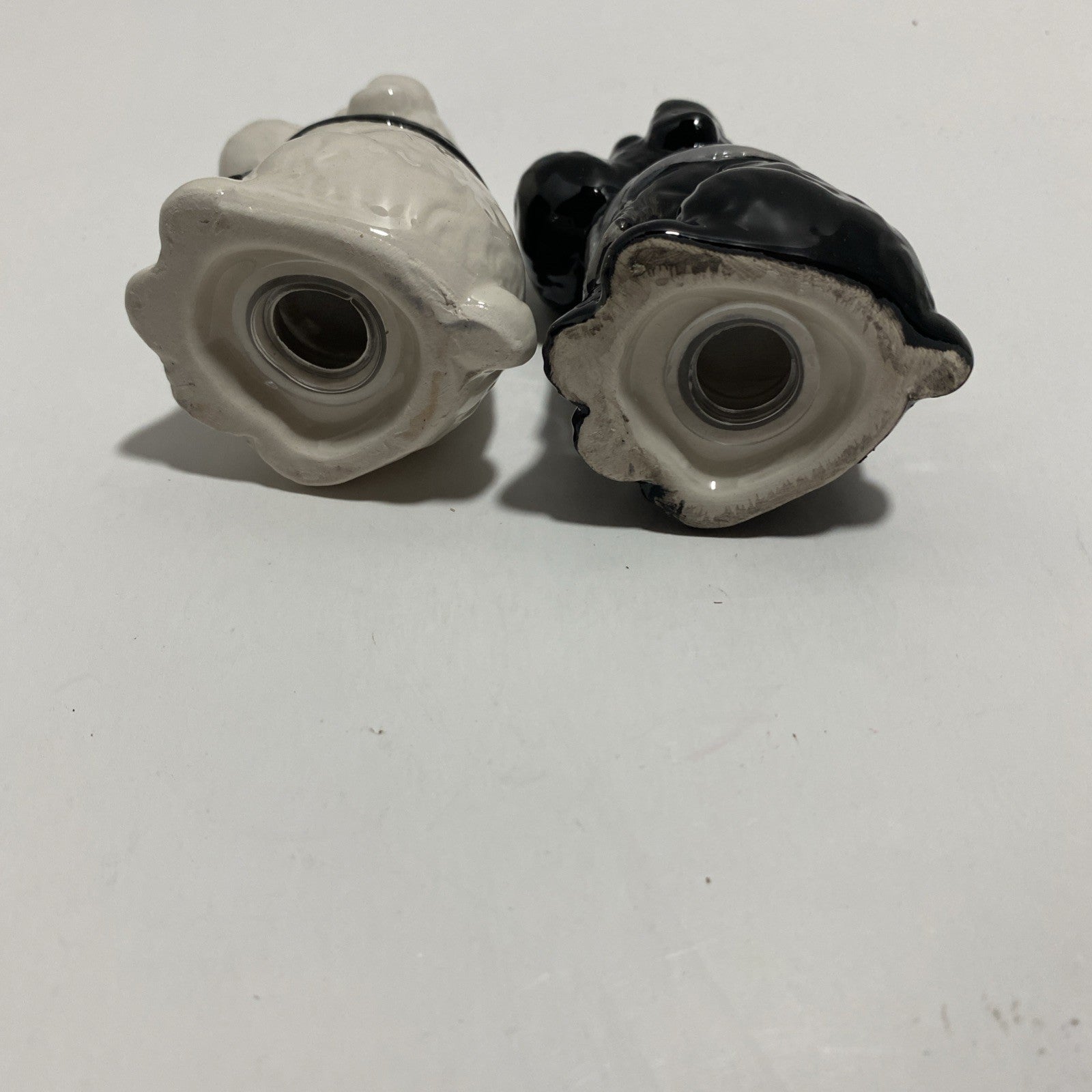 Black and White Scottish Terriers with Scarves Ceramic Salt and Pepper Shakers