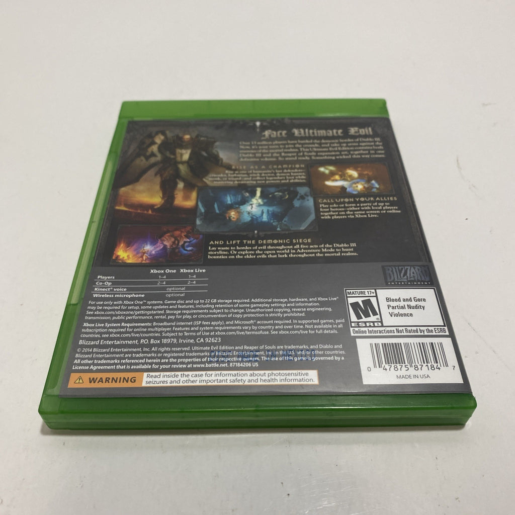 Diablo III: Reaper of Souls -- Ultimate Evil Edition (Microsoft Xbox One, 2014)