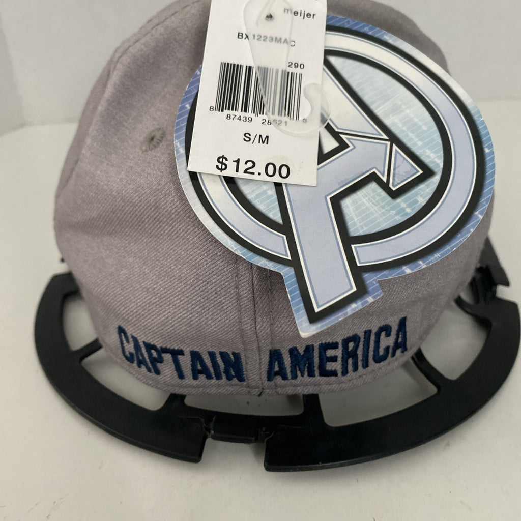MARVEL Captain American Snapback Hat Men's Wool Blend Adjustable Cap Grey