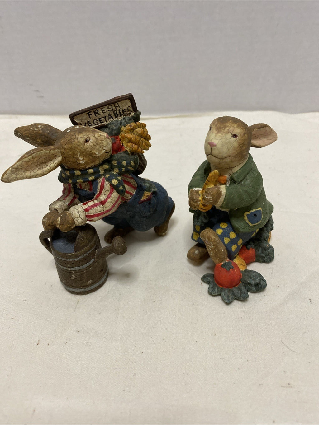 Vintage Bethany Lowe Susan Winger RARE rabbit fruit spring vegetable set