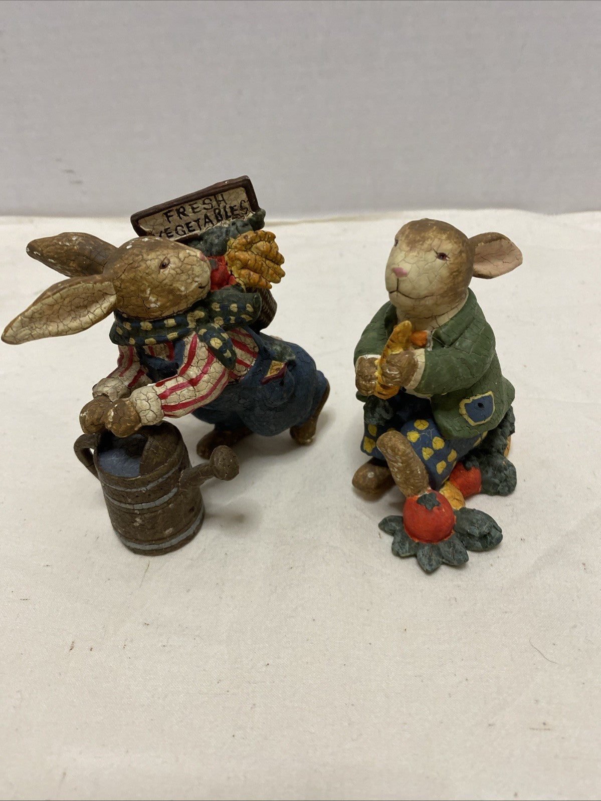 Vintage Bethany Lowe Susan Winger RARE rabbit fruit spring vegetable set